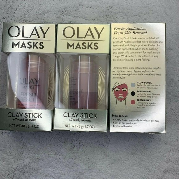 3 Olay Masks Glow Boost Clay Stick Exfoliating Pin - Picture 3 of 3